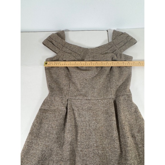 Antonio Melani Women Size 6 Brown Tweed Cap Sleeve Sheath‎ Dress Business Casual - Picture 7 of 11